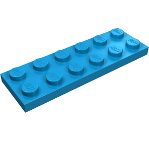 LEGO 3795 Plate 2 x 6 in Dark Azure - Authentic LEGO Part