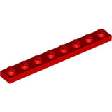 LEGO 3460 Plate 1 x 8 in Red - Authentic LEGO Part