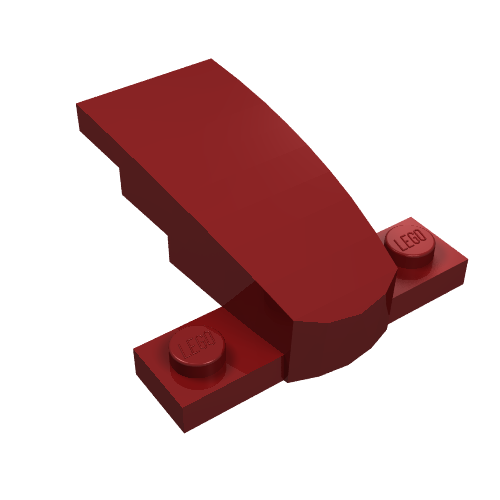 LEGO 93589 Wedge 4 x 2 x 1 1/3 with 1 x 4 Base in Dark Red - Authentic LEGO Part