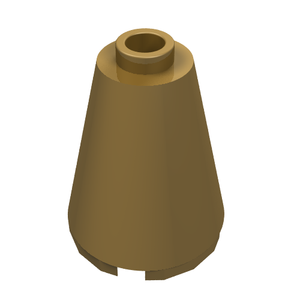 LEGO 3942c Cone 2 x 2 x 2 - Open Stud in Pearl Gold - Authentic LEGO Part