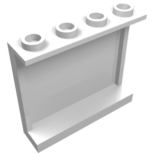 LEGO 60581 Panel 1 x 4 x 3 with Side Supports - Hollow Studs in White - Authentic LEGO Part