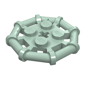 LEGO 75937 Plate, Modified 2 x 2 with Bar Frame Octagonal, Reinforced, Completely Round Studs in Sand Green - Authentic LEGO Part