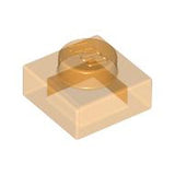 LEGO 3024 Plate 1 x 1 in Trans-Orange - Authentic LEGO Part