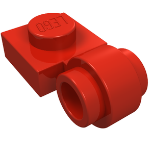 LEGO 4081b Plate, Modified 1 x 1 with Light Attachment - Thick Ring in Red - Authentic LEGO Part