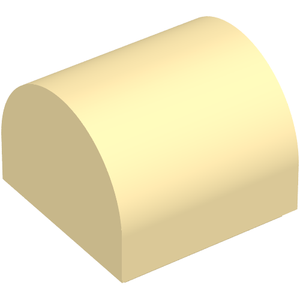 LEGO 49307 Slope, Curved 1 x 1 x 2/3 Double in Tan - Authentic LEGO Part