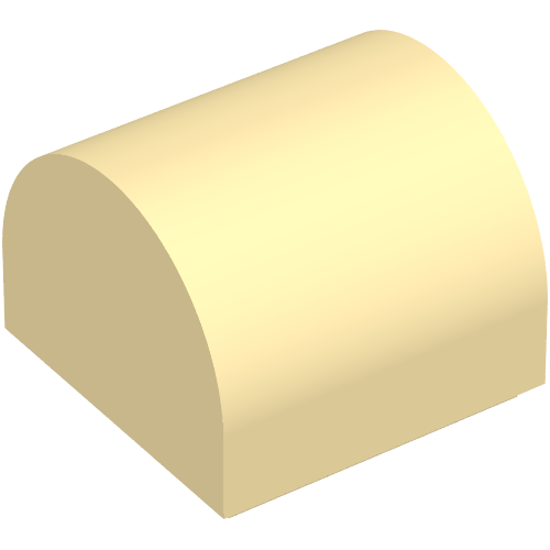 LEGO 49307 Slope, Curved 1 x 1 x 2/3 Double in Tan - Authentic LEGO Part