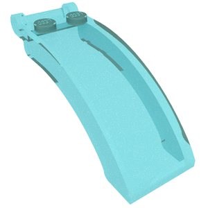 LEGO 92474 Windscreen 6 x 2 x 2 with Bar Handle in Satin Trans-Light Blue - Authentic LEGO Part