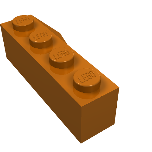 LEGO 43721 Wedge 4 x 2 Sloped Left in Dark Orange - Authentic LEGO Part