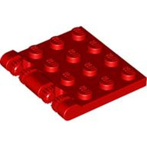 LEGO 44570 Hinge Plate 3 x 4 Locking Dual 2 Fingers in Red - Authentic LEGO Part