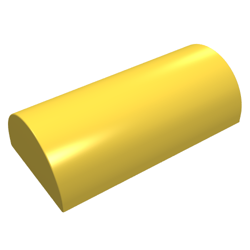 LEGO 6192a Slope, Curved 2 x 4 Double without Groove in Yellow - Authentic LEGO Part