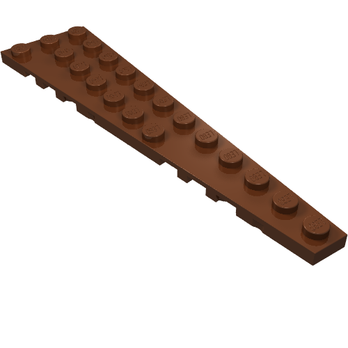 LEGO 47398 Wedge, Plate 12 x 3 Right in Reddish Brown - Authentic LEGO Part