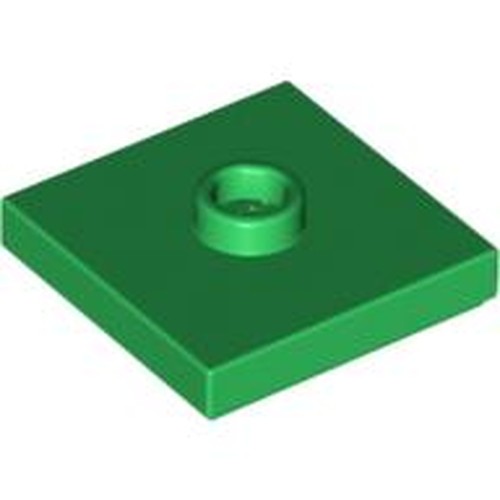 LEGO 87580 Plate, Modified 2 x 2 with Groove and 1 Stud in Center (Jumper) in Green - Authentic LEGO Part