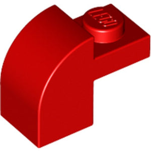 LEGO 6091 Brick Curved 1 x 2 x 1 1/3 with Curved Top in Red - Authentic LEGO Part