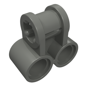 LEGO 32291 Light Bluish Gray Technic, Axle and Pin Connector Perpendicular Double in Dark Bluish Gray - Authentic LEGO Part