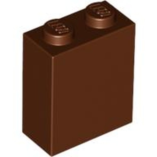 LEGO 3245c Brick 1 x 2 x 2 with Inside Stud Holder in Reddish Brown - Authentic LEGO Part