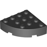 LEGO 2577 Brick, Round Corner 4 x 4 Full Brick in Black - Authentic LEGO Part
