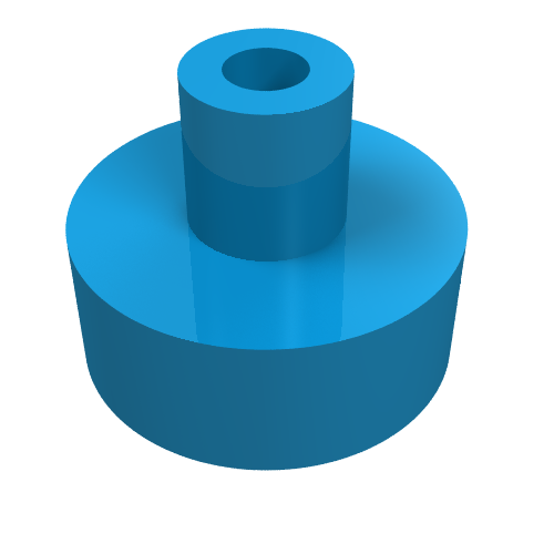 LEGO 20482 Tile, Round 1 x 1 with Bar and Pin Holder in Dark Azure - Authentic LEGO Part