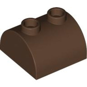 LEGO 30165 Slope, Curved 2 x 2 Double with 2 Hollow Studs in Brown - Authentic LEGO Part
