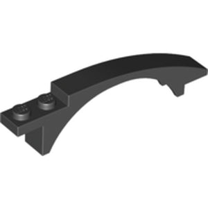 LEGO 50967 Slope, Curved 8 x 1 x 1 2/3 with Arch and 2 Recessed Studs in Black - Authentic LEGO Part