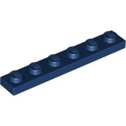 LEGO 3666 Plate 1 x 6 in Dark Blue - Authentic LEGO Part