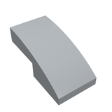LEGO 11477 Slope, Curved 2 x 1 x 2/3 in Light Bluish Gray - Authentic LEGO Part