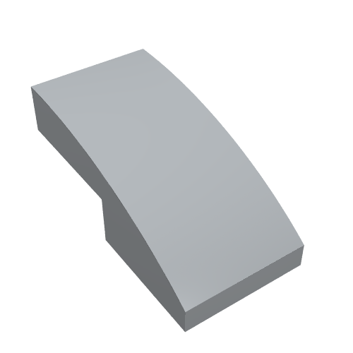 LEGO 11477 Slope, Curved 2 x 1 x 2/3 in Light Bluish Gray - Authentic LEGO Part