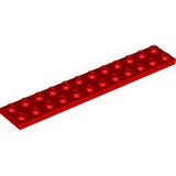 LEGO 2445 Plate 2 x 12 in Red - Authentic LEGO Part
