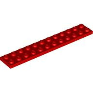 LEGO 2445 Plate 2 x 12 in Red - Authentic LEGO Part