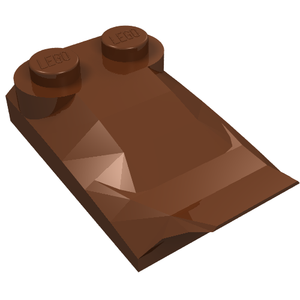 LEGO 47456 Slope, Curved 3 x 2 x 2/3 with 2 Studs, Wing End in Reddish Brown - Authentic LEGO Part