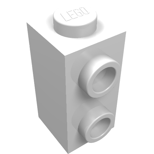 LEGO 32952 Brick, Modified 1 x 1 x 1 2/3 with Studs on Side in White - Authentic LEGO Part
