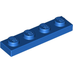 LEGO 3710 Plate 1 x 4 in Blue - Authentic LEGO Part
