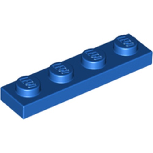 LEGO 3710 Plate 1 x 4 in Blue - Authentic LEGO Part
