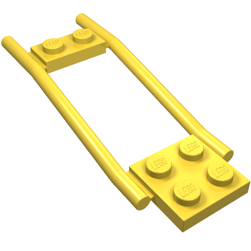 LEGO 2397 Horse Hitching / Harness Traces in Yellow - Authentic LEGO Part