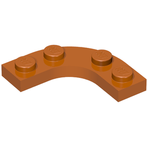 LEGO 68568 Plate, Round Corner 3 x 3 with 2 x 2 Curved Cutout in Dark Orange - Authentic LEGO Part
