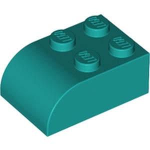 LEGO 6215 Slope, Curved 3 x 2 with 4 Studs in Dark Turquoise - Authentic LEGO Part