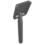 LEGO 3837 Minifigure, Utensil Shovel / Spade - Handle with Round End in Flat Silver - Authentic LEGO Part