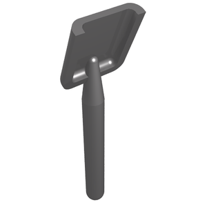 LEGO 3837 Minifigure, Utensil Shovel / Spade - Handle with Round End in Flat Silver - Authentic LEGO Part