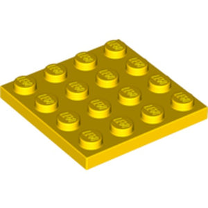 LEGO 3031 Plate 4 x 4 in Yellow - Authentic LEGO Part