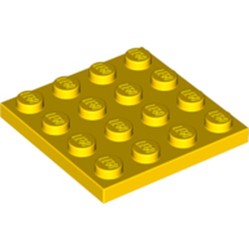 LEGO 3031 Plate 4 x 4 in Yellow - Authentic LEGO Part
