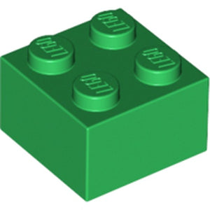 LEGO 3003 Brick 2 x 2 in Green - Authentic LEGO Part