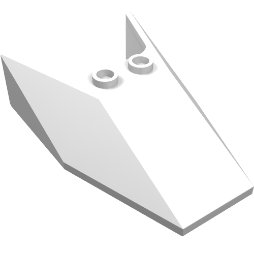 LEGO 6152a Windscreen 6 x 4 x 1 1/3 with Bottom Tabs and Hollow Studs in White - Authentic LEGO Part