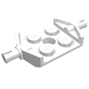 LEGO 6157 Plate, Modified 2 x 2 with Wheels Holder Wide and Hole in White - Authentic LEGO Part
