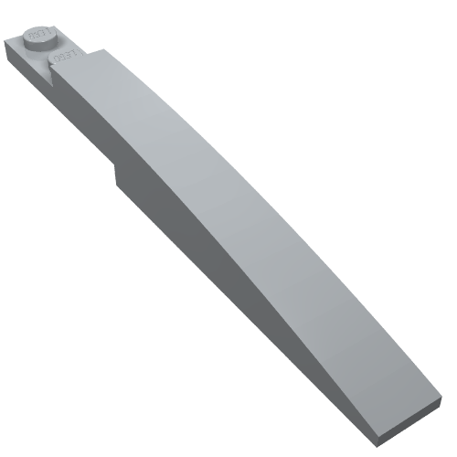 LEGO 85970 Slope, Curved 10 x 1 in Light Bluish Gray - Authentic LEGO Part