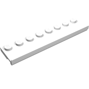 LEGO 30586 Plate, Modified 2 x 8 with Door Rail in White - Authentic LEGO Part