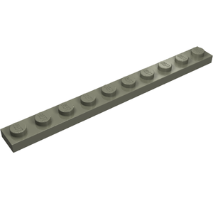LEGO 4477 Plate 1 x 10 in Dark Gray - Authentic LEGO Part