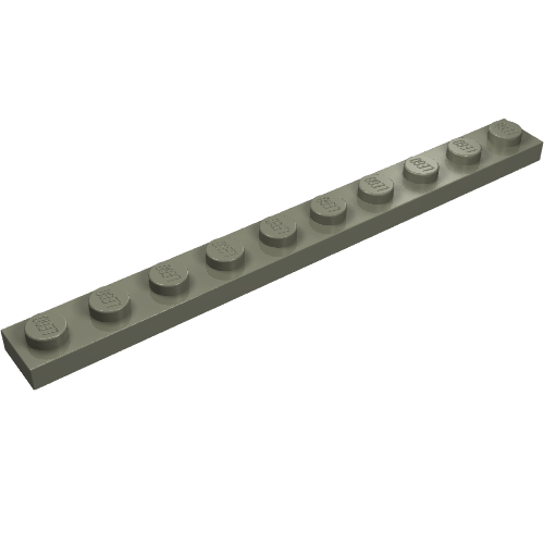 LEGO 4477 Plate 1 x 10 in Dark Gray - Authentic LEGO Part