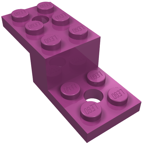 LEGO 11215 Bracket 5 x 2 x 1 1/3 with 2 Holes and Bottom Tube in Magenta - Authentic LEGO Part