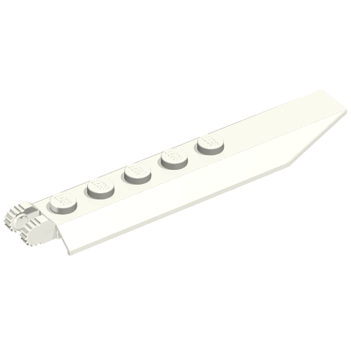 LEGO 30407 Hinge Plate 1 x 8 with Angled Side Extensions, 9 Teeth and Rounded Plate Underside in White - Authentic LEGO Part