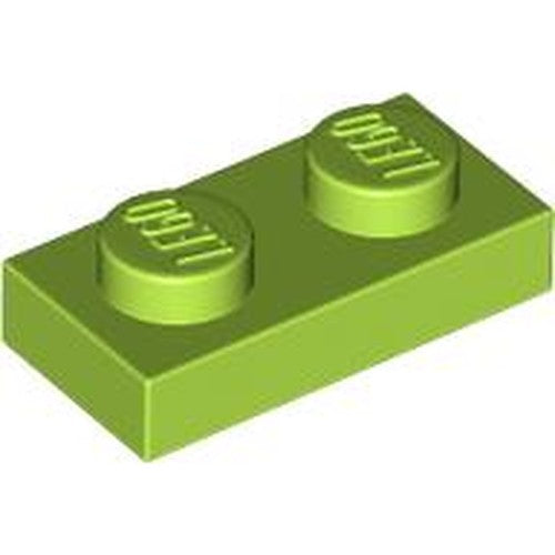 LEGO 3023 Plate 1 x 2 in Lime - Authentic LEGO Part