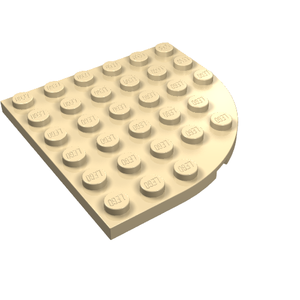 LEGO 6003 Plate, Round Corner 6 x 6 in Tan - Authentic LEGO Part